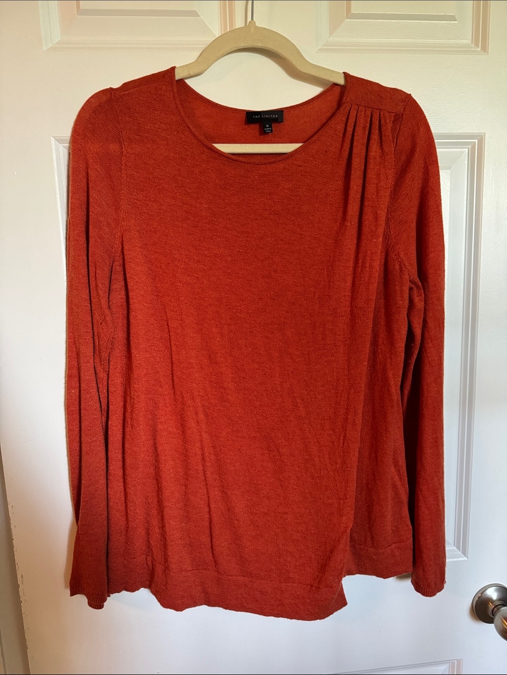 The Limited Rust Long Sleeve Scoop Neck Top